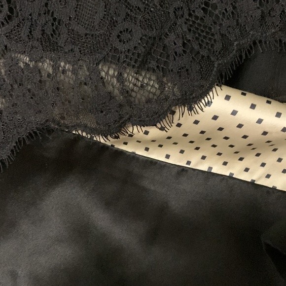 BCBG MaxAzria Black Silk Lace and Satin Sleeveless Sheath Dress Size S - Picture 9 of 13